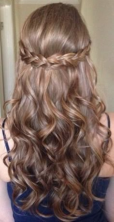 Peinados Crimping Hairstyles, Cute Prom Hair, Long Length Haircuts, Grad Hair, Dance Hair, Parents Wedding, Glamour Beauty, Pinterest Hair, Peinados Fáciles Para Cabello Corto