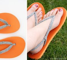 braided flip flops Cheap Flip Flops, Diy Choker, T Shirt Hacks, Diy Sandals, Comfortable Flip Flops, Shirt Hacks, Diy Ombre, Diy Braids, Summer Flip Flops