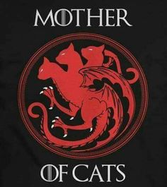 a red and black t - shirt with the words mother of cats written on it