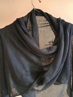 Extra long unisex great black color distressed scarf. Very soft feel, lightweight and easy to clean. Knitted from Italian merino The holes are reinforced against stretching. 50% WV Merino wool 50% PC polyacrylic fibre wide -70cm [28''] length- 280cm.[110''] Machine washing at 30* [86F] or hand washing Ironing with a steam iron at a low temperature. Tumbie drying and dry cleaning are not recommended. Comes with a bag designed for protective washing in the washing machine. Hand made in Bulgaria Eu Mesh Scarf, Hand Knitted Scarf, Merino Wool Scarf, Art Scarves, Hand Knit Scarf, Scarf Casual, Black Scarf, Steam Iron, Wool Scarf