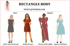 Opt for Ruffled or peplum dresses, belted waists, and scoop or sweetheart necklines. Shapeless Dress, Petite Dressing, Peplum Dresses, Pear Shaped Women