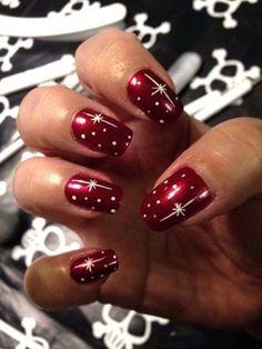 Nail Art Noel, Holiday Nails Winter, Fingernail Designs, Red Christmas Nails, Cute Christmas Nails, Holiday Nail Art, Red Nail