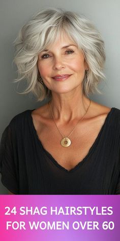 [PaidAd] Find The Perfect Shag Hairstyle With 40 Stylish Options For Women Over 60. These Shag Hairstyles Include Everything From Relaxed, Tousled Looks To Sleek, Polished Styles, Providing Plenty Of Choices To Enhance Your Mature Hair With A Fresh, Modern Twist. #shortsassyhairolderwomenhairstyles Shag Hairstyles No Bangs, Long Hair Over 60 Aging Gracefully, Hair Over 60 Aging Gracefully, Edgy Blonde Hair, Shag Layered Hairstyles, Short Messy Haircuts, Shag Hairstyle, Grey Hair With Bangs, Honey Blonde Hair Color