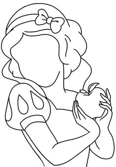 a girl holding an apple in her hands coloring pages for kids, free printable