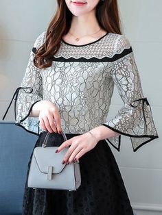 Ladies Tops Fashion Blouses, Crochet Blouses, Ideas For Crochet, Kurti Sleeves Design, Crochet Lace Blouse, Crochet Clothes For Women