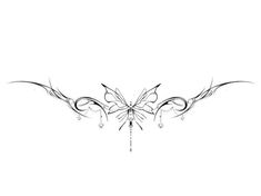 a black and white drawing of a butterfly