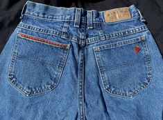 Thrifted jeans with a cute lil strawberry embroidered on the back right pocket. Embroidered Jeans Pocket, Embroidered Strawberry, Thrifted Jeans, Jean Pockets, South Bend, Embroidered Jeans, Art Textile, Embroidery Art, Fiber Art