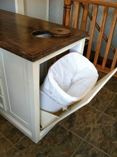 Rental Kitchen Island, Movable Kitchen Island With Seating, Portable Kitchen Island With Seating, Homemade Kitchen Cabinets, Movable Island Kitchen, Kitchen Island Diy With Seating, Garbage Drawer, Movable Kitchen Island, Movable Island