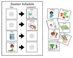 the lesson schedule for children to learn how to use scissors and cut out pictures on paper