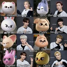 the members of btop's kpop group, which are wearing animal heads