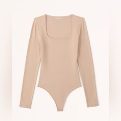 Long-Sleeve Seamless Fabric Soft Squareneck Bodysuit Slim-Fitting Long-Sleeve Bodysuit In Our Softaf 2-Ply Seamless Fabric, Featuring Square Neckline And Two-Snap Bottom Closure. Imported. Color: Light Brown. Fashion Stylist, Long Sleeve Bodysuit, Women's Tops, American Apparel, Classy Outfits, Everyday Look, Abercrombie Fitch, Casual Tops, Women Long Sleeve