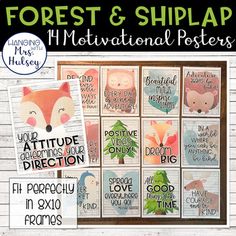 forest and shiplap motivational posters for kids