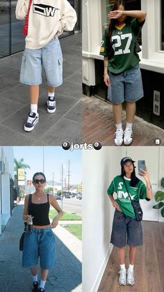 inspo Big Jean Shorts Outfit, Big Jean Shorts, Jort Outfits, Jean Shorts Outfit, Jorts Outfit, December Outfits, Jean Short Outfits, Cute Modest Outfits