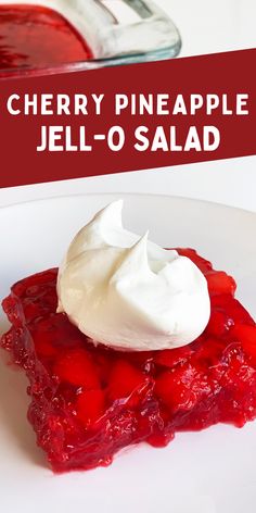 Easy Cherry Pineapple JELL-O Salad Recipe Jello Recipes With Fruit, Pineapple Jello Salad, Gelatin Salads, Tropical Fruit Salad Recipe, Fall Desert, Jello Pie, Pineapple Jello