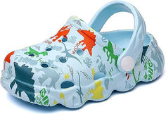 CUTE & UNIQUE: The solid colors covered with various dinosaur patterns makes these little kid’s clogs look like different and lovely. The wave-like outsole matches with the cartoon design of the upper, which looks cool, and offers an entirely different wearing experience. These kids’ garden shoes can be eye-catching while wearing.
TWO WAYS of WEARING: The adjustable strap makes these children’s shoes have different styles, they can be used as slippers, and also can be used as sandals. Toddler Garden, Cartoon Garden, Pool Sandals, Shower Sandals, Water Shoes For Kids, Girl Dinosaur, Boy And Girl Cartoon