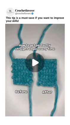 a video demonstrating how to crochet for beginners with the text,'this tip is a must - save if you want to improve your skill '