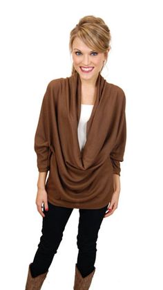 Curtain Call Top, Brown Trendy Brown Soft Knit Tops, Trendy Soft Knit Brown Top, Brown Tops, Contemporary Dresses, Curtain Call, Blue Door, Softest Sweater, Men Looks, New Wardrobe