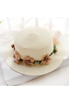 Flowers Ribbon Straw Hat Cottagecore Hat, Cottagecore Aesthetic Clothes, Elegant Floral Dress, Flowers Ribbon, Floral Halo, Cottagecore Outfits, Cotton Linen Pants, Flower Hats, Buy Flowers