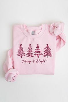 Merry & Bright Christmas Trees Graphic Fleece Sweatshirts.Unisex Crew Neck Long Sleeve Sweaters Knits.Crafted from premium materials, tailored to your lifestyle, ensuring a comfortable fit for any occasion.Family Group Uniforms Birthday Party Gift Concert Festival Events.High Quality Direct To Film Printed Graphic Design.50%COTTON,50%POLYESTERNICARAGUAMade In: Nicaragua Holiday Graphics, Long Sleeve Sweaters, Christmas Tree Graphic, Merry Bright Christmas, Festival Shop, Concert Festival, Cozy Style, Bright Christmas, Birthday Party Gift