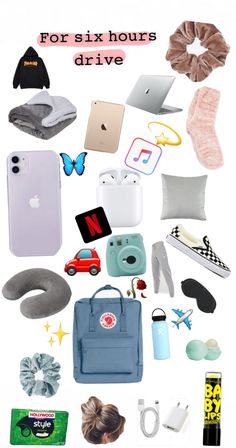 there are many different items that can be found in this photo, including an iphone