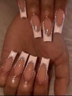 Unghie Sfumate, Milky Nails, Nagel Tips, Girly Acrylic Nails, French Tip Acrylic Nails, French Acrylic Nails, Classy Acrylic Nails, Acrylic Nails Coffin Pink, Nails 2020