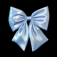 a large blue bow on a white background