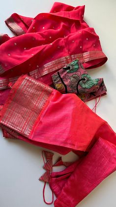 Pink Pure Mangalagiri Silk Cotton Lehenga Dupatta. Silk Cotton Lehenga with zari borders. Lined skirts and blouse , double lined. hand painted pen kalamkari blouses Color :bright pink Blouse size :36 goes upto 39 Skirts - 36-40. Duppatta: georgette dupatta Kalamkari Blouses, Red Velvet Blouse, Lined Skirts, Kalamkari Blouse, Lehenga Dupatta, Cotton Lehenga, Georgette Dupatta, Velvet Blouses, Readymade Blouse