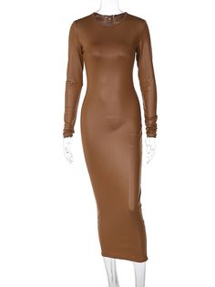 Features: Be elegant and eye-catching with this sophisticated Jill Full Sleeve Bodycon Midi Dress. This full sleeve design includes an O-neck and a stylish, slim split that gives a sultry look. It's the perfect dress for formal or dressy occasions. Dress For Formal, Full Sleeves Design, Bodycon Midi Dress, Bodycon Dress Parties, Bodycon Midi, Crop Top Blouse, Boho Maxi Dress, Dress Cuts, Midi Dress Bodycon