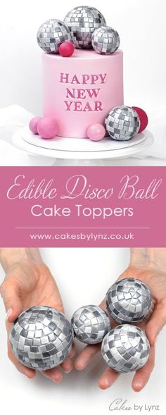 Create Your Own Edible Disco Ball Cake Toppers - Cakes by Lynz Disco Cakes Birthday, 80s Themed Cake, Cake Techniques, Cake Birthday Cake