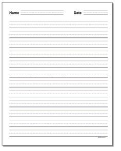 a lined paper with lines and dots on the bottom, which are blank for writing