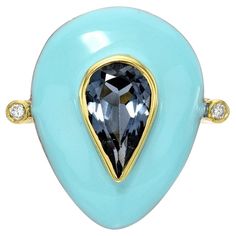 Teardrop gemstones and jewelry have a rather timeless and vintage appeal. Some people believe this shape symbolizes tears of joy which makes this ring an excellent accent for any celebration. Tears Of Joy, Some People, Fashion Rings, Jewelry Rings, Turquoise, Gemstones, Ring, Celebrities, For Sale