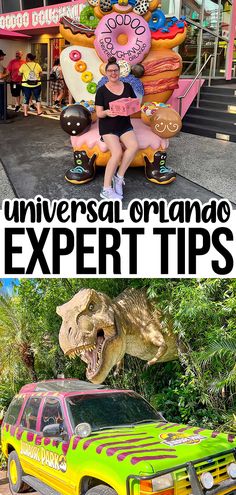 the universal orlando expert tips guide for kids and adults to learn how to ride an inflatable dinosaur