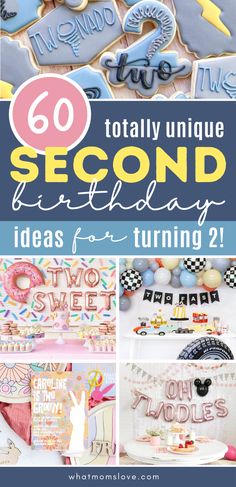 Unique 2nd birthday party themes | Best list of ideas to celebrate your 2 year old boy or girl, including inspiration for decorations, invitations, activities, favors and more. It Takes Two Birthday Theme, Outside 2nd Birthday Party Ideas, Two Theme Birthday Party, Totally Twobular Birthday Party, Twobular Birthday Party, Two Yr Old Girl Birthday Theme, Twin 2nd Birthday Ideas, Twin Boy And Girl Birthday Party Ideas, 2 Year Boy Birthday Party Ideas