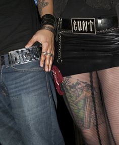 Trashy Aesthetic Men, Trashy Punk Aesthetic, Metalhead Boyfriend Aesthetic, Studded Belt Outfit Y2k Men, Studded Belt Aesthetic, Rockstar's Girlfriend, Couple Music, Rockstars Gf, Rich Wealthy