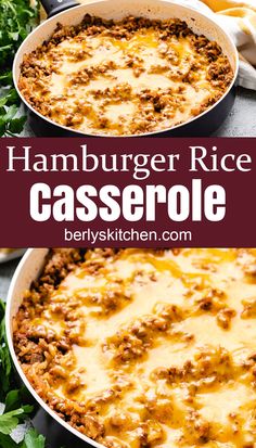 hamburger rice casserole with cheese and ground beef