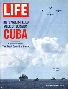 the cover of life magazine showing several boats in the ocean