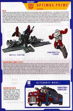 an advertisement for the lego opttrox prime set, with instructions on how to use it