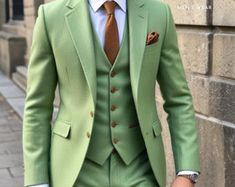 Tuxedo Jacket, Green Wool, New Man, Elegant Fashion, Light Green