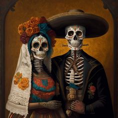 Mexican Skeleton Art, Mexican American Art, La Catrina Art, Fancy Skeleton, Mexican Skull Art, Mexican Skeleton, Dia De Los Muertos Decorations Ideas, Hispanic Art