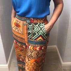 Haute Hippie Multi Color Pants, Size Large. Straight Leg. 55% Linen, 45% Rayon. Elastic Back Waistband. Fits An Extra Large. New With Tag. Has Pockets! About 40 1/2” From Waist To Hem. Casual Fitted Multicolor Wide Leg Pants, Casual Multicolor Fitted Wide Leg Pants, Casual Summer Pants With Vibrant Print, Casual Vibrant Print Pants For Summer, Multicolor Straight Pants With Pockets, Yellow Wide Leg Bottoms With Elastic Waistband, Yellow Ankle-length Pants With Elastic Waistband, Casual Yellow Wide Leg Pants With Pockets, Green Vibrant Print Summer Pants