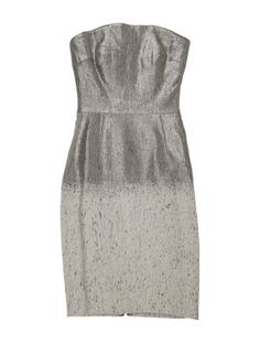 Victoria Beckham A-Line DressSilverStraplessExposed Zip Closure at BackDesigner Fit: Designed for a slim fit, those with a curvy figure may wish to take one size up. Elegant Metallic Strapless Dress For Cocktail, Fitted Silver Strapless Dress, Fitted Silver Strapless Dress For Cocktail, Fitted Silver Strapless Cocktail Dress, Elegant Fitted Metallic Silver Dress, Silver Strapless Dress, Strapless Mini Dress, Outerwear Sweater, Shirt Accessories