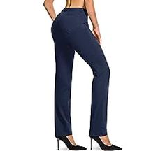 Amazon.com: TSLA Women's 29/31 Inches Yoga & Dress Pants, Office Business Casual Work Slacks, Stretch Straight Leg Pants with 4 Pockets, Slacks Petite Olive, X-Small : Clothing, Shoes & Jewelry Summer Pants