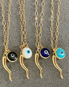 R A G E N on Instagram: “Our DD necklaces back in stock 🤗👍🏼” Symbol Of Protection, Jewelry Aesthetic, Blue Evil Eye, Good Energy, Back In Stock, Gold Plated Sterling Silver, Luxury Jewelry