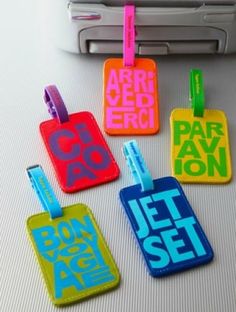 Cute Luggage Tags, Must Have Travel Accessories, Cute Luggage, Jet Setter, Tag Design, Luggage Tag, Hang Tags, Bag Tags, Luggage Tags