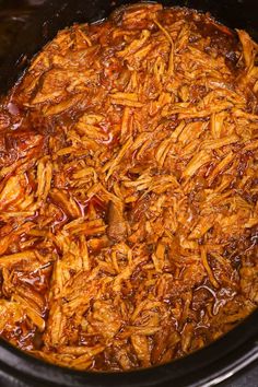 the food is cooked and ready to be eaten in the skillet on the stove