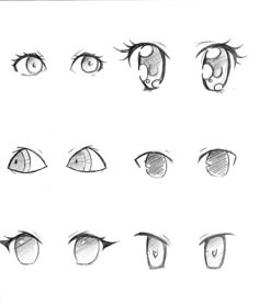 an image of different types of eyes and their features in this drawing lesson for beginners