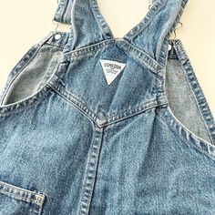 Retro denim shorts overalls from OshKosh. Good used condition with some expected wear. Size 7 -- please see measurements (29" length fully extended, 6.5" inseam, further measurements available upon request). 100% cotton. Retro Denim Shorts, Shorts Overalls, Oshkosh Overalls, Overall Shorts, Denim Shorts, Overalls, Size 7, How To Wear