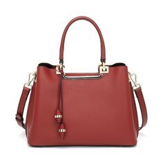 Brown Vintage Floral Embossed Leather Handbags Satchel Bag | Baginning Red Bag With Detachable Handle For Fall, Fall Red Bag With Detachable Handle, Red Top Handle Shoulder Bag For Fall, Red Office Bag For Fall, Elegant Red Faux Leather Shoulder Bag, Red Top Handle Bag For Fall, Classic Red Bags For Fall, Burgundy Leather Bag For Fall, Elegant Burgundy Shoulder Bag With Large Capacity