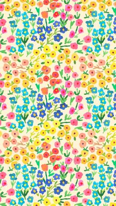 a colorful flower pattern on a white background