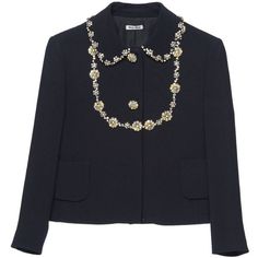 Miu Miu Jacket, Miu Miu Dress, Blazer Outfits Casual, Floral Print Jacket, Embellished Jacket, Zara Fashion, Floral Jacket, Crop Top Outfits, Embroidered Clothes